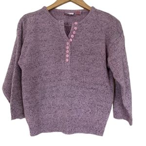 EUC! Vintage Fetagetti Half Button Knit Sweater